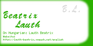 beatrix lauth business card